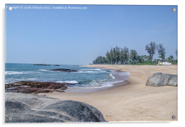 Someshwar Beach in Mangalore, India Acrylic by Lucas D'Souza