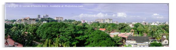Mangalore City Acrylic by Lucas D'Souza
