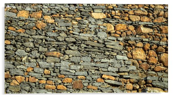 Stone retaining wall Acrylic by Lucas D'Souza