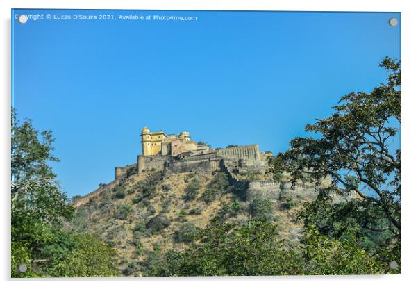 Kumbalgarh Fort in Rajasthan, India Acrylic by Lucas D'Souza