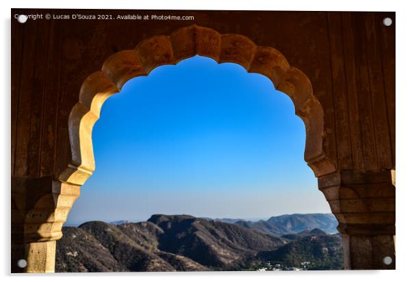 View from Jaigarh Fort in Rajasthan, India Acrylic by Lucas D'Souza