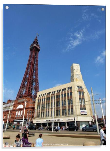 Blackpool Tower Acrylic by Victoria Copley