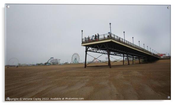 Skegness Pier Acrylic by Victoria Copley