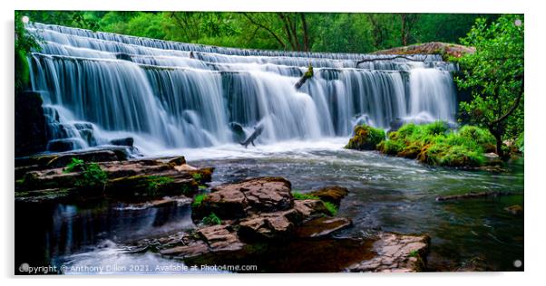 Waterfall at Monsal Head Acrylic by Anthony Dillon