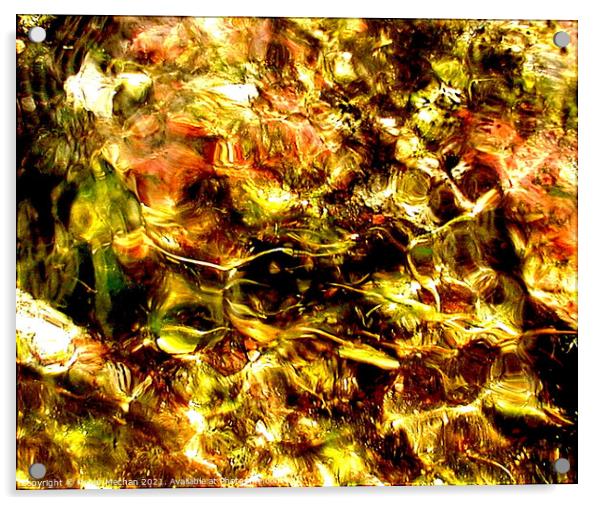 The Golden River's Jewelled Luster Acrylic by Roger Mechan