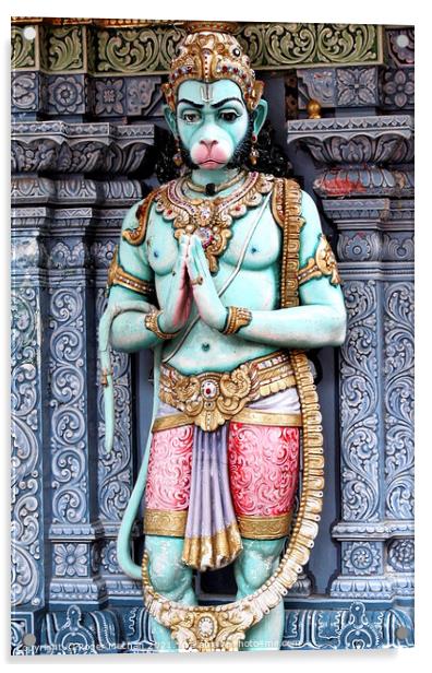 Hanuman, Son of Pawan Acrylic by Roger Mechan