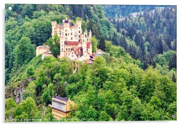 Enchanting Hohenschwangau Castle Acrylic by Roger Mechan