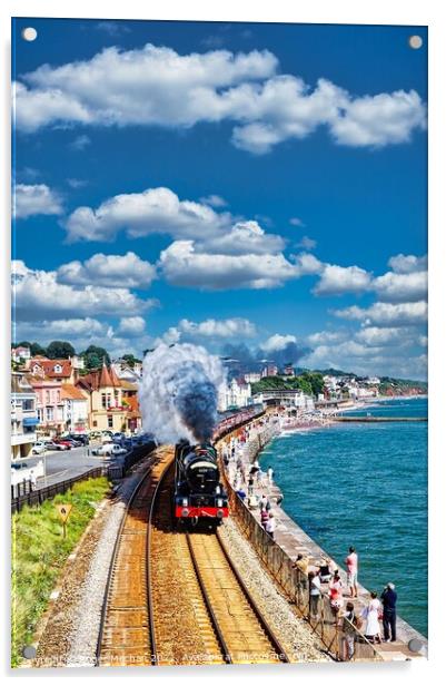 Thunderous Steam Train Journey Acrylic by Roger Mechan