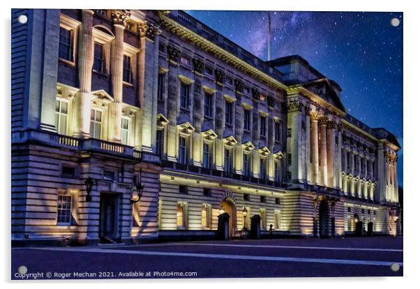 Glowing Buckingham Palace Acrylic by Roger Mechan