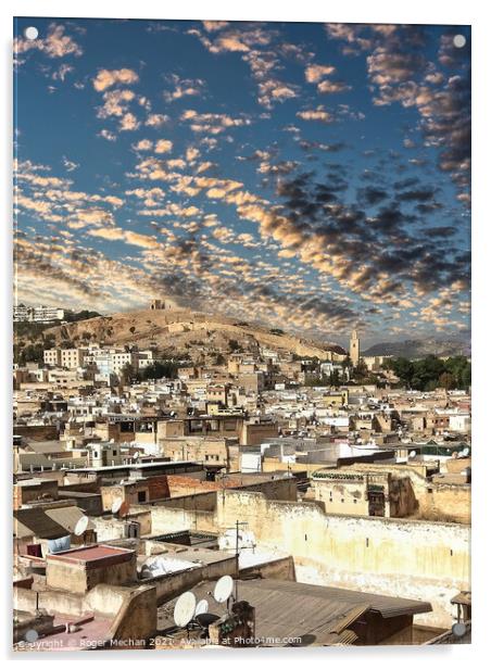 The Enchanting Old Town of Fez Acrylic by Roger Mechan