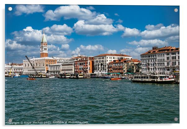 Venice's Enchanting Waterfront Acrylic by Roger Mechan