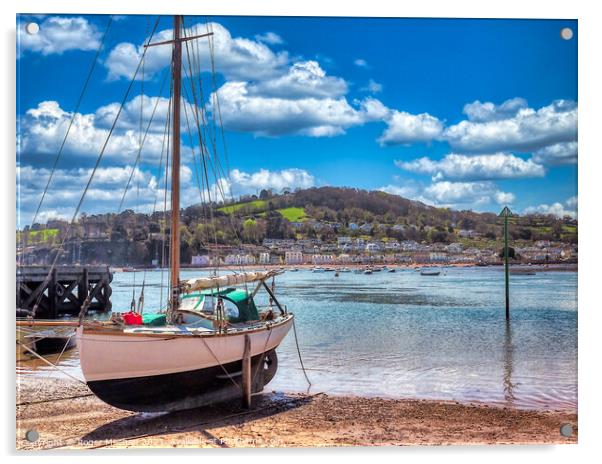 Serenity at Teignmouth Estuary Acrylic by Roger Mechan