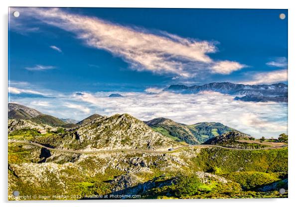 Enchanting Misty Valley in Picos Mountains Acrylic by Roger Mechan