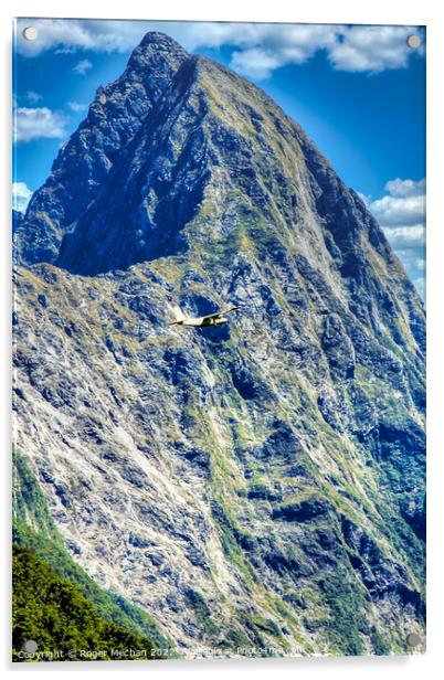 Flight through the Southern Alps Acrylic by Roger Mechan