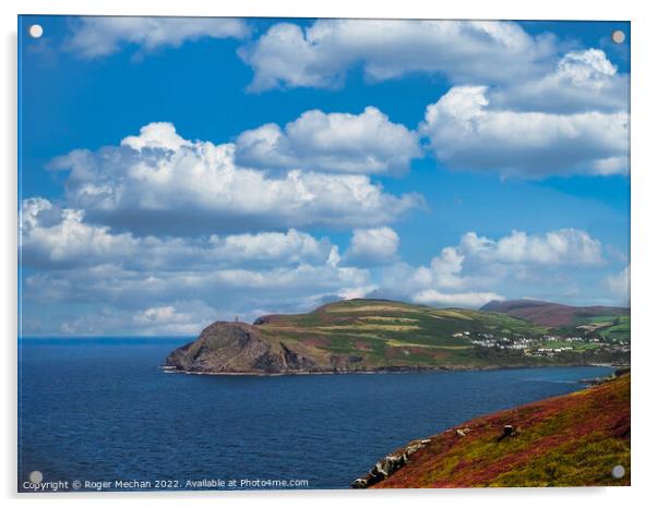 Overlooking the Majestic Isle of Man Acrylic by Roger Mechan