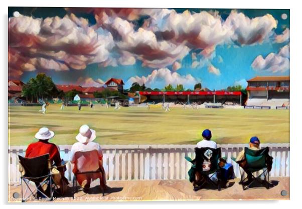 Cricket Fever Acrylic by Roger Mechan