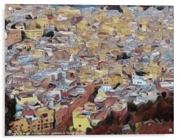 Enchanting Fez Rooftops Acrylic by Roger Mechan