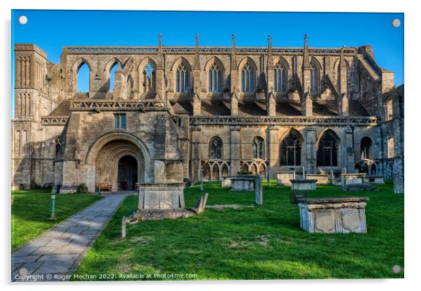 The Ancient Beauty of Malmesbury Abbey Acrylic by Roger Mechan