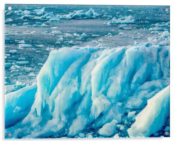 Melting Glacier's Majestic Journey Acrylic by Roger Mechan