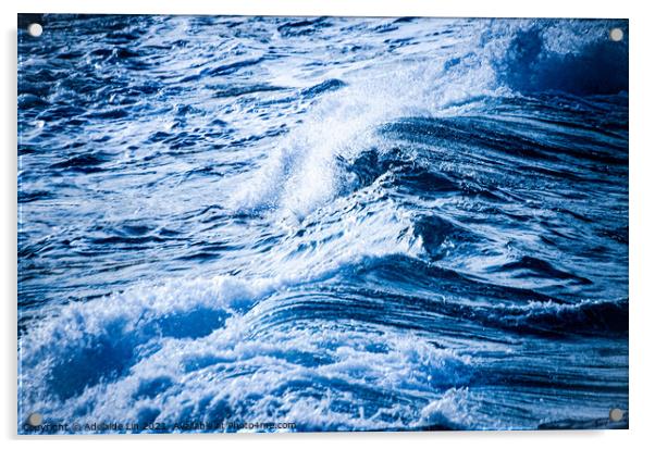 sea waves Acrylic by Adelaide Lin