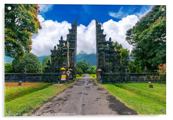 Big entrance gate in Bali, Indonesia Acrylic by Stan Lihai