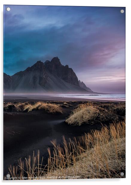 Vestrahorn Iceland Sunrise Acrylic by Giles Rocholl