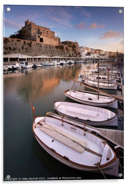 Port of Ciutadella de Menorca Spain Acrylic by Giles Rocholl