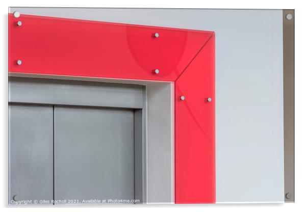 Abstract door way corner red Acrylic by Giles Rocholl