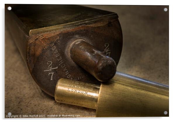 Old tools organ pipe shapers Acrylic by Giles Rocholl