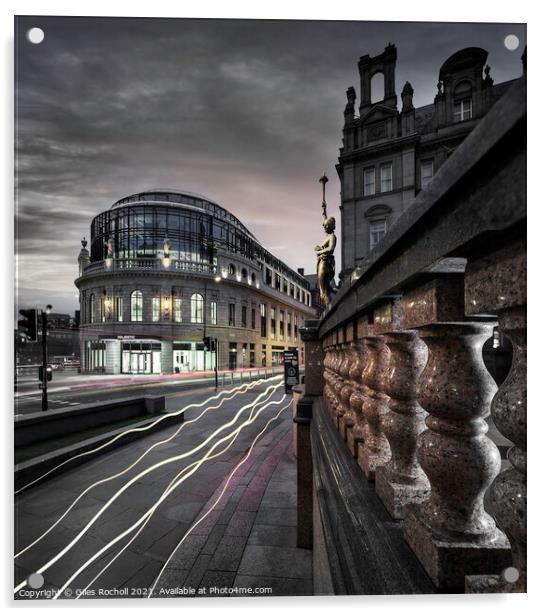 Majestic Leeds City Square Yorkshire Acrylic by Giles Rocholl