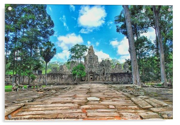 Angkor Thom, Cambodia Acrylic by Arnaud Jacobs