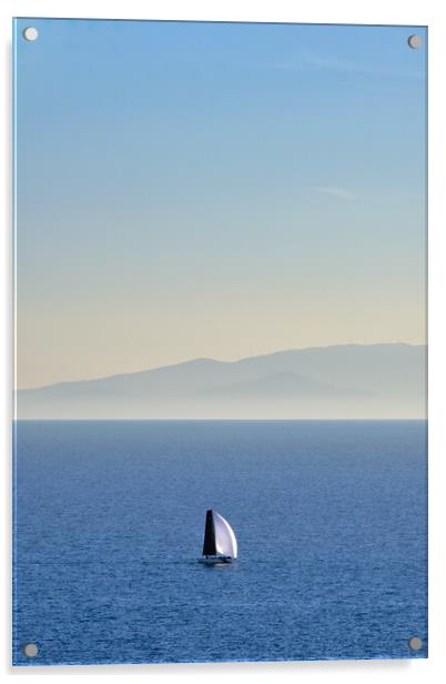 Sailing at the blue Acrylic by Dimitrios Paterakis