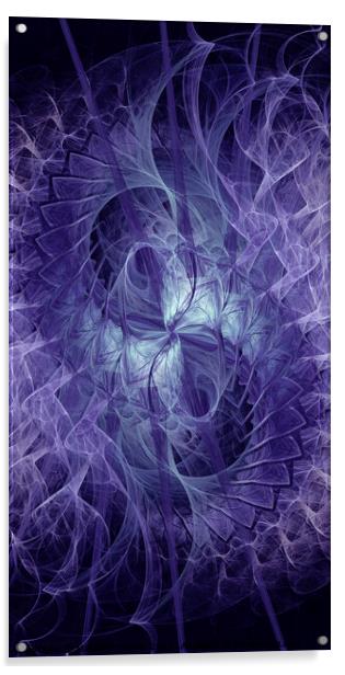 Purple Frills Acrylic by Maria Forrester