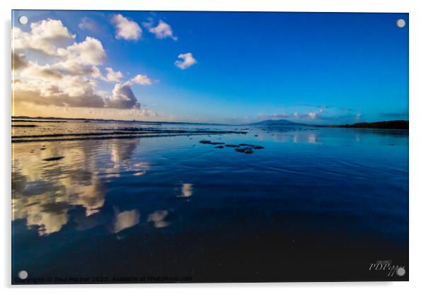 Kawhia Beach at sunset Acrylic by Paul Pepper