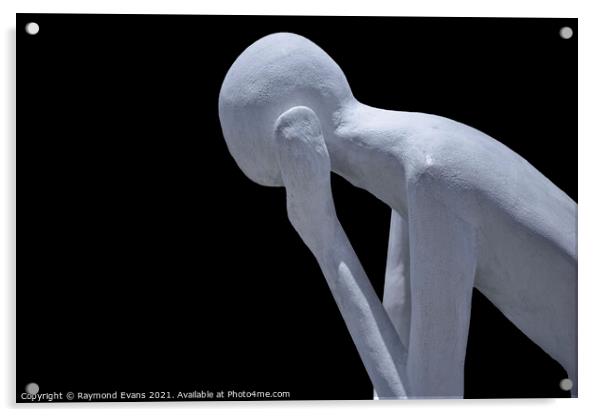 Thinking Man 3 Acrylic by Raymond Evans