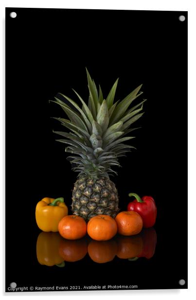 Tropical Fruit Acrylic by Raymond Evans