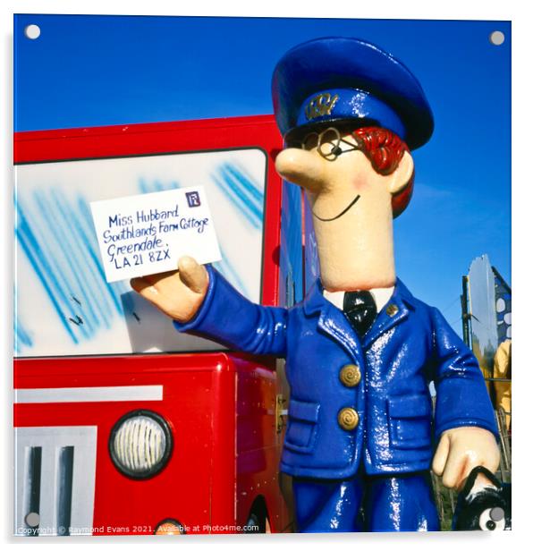 Postman Pat cartoon  Acrylic by Raymond Evans