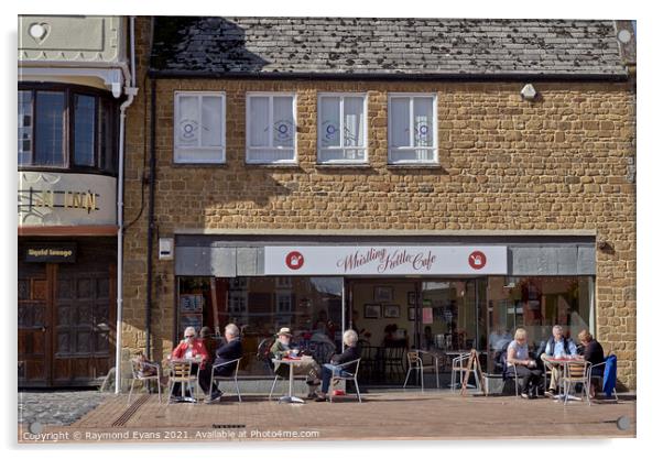 Banbury UK pavement cafe Acrylic by Raymond Evans