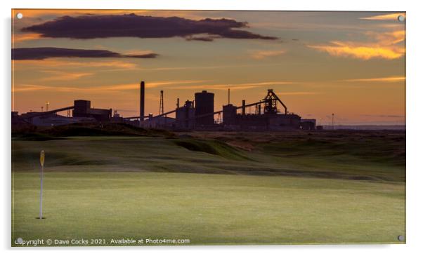 Redcar Blast Furnace at sunset Acrylic by Dave Cocks
