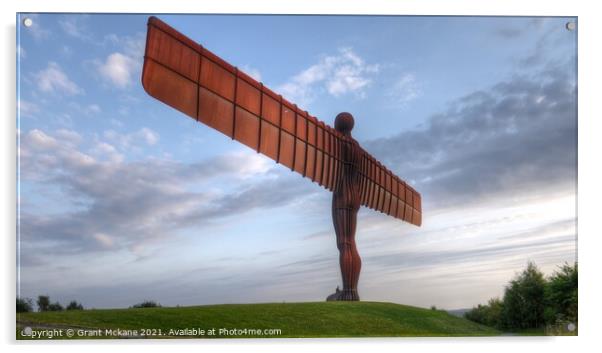 The Angel Of The North Acrylic by Grant Mckane
