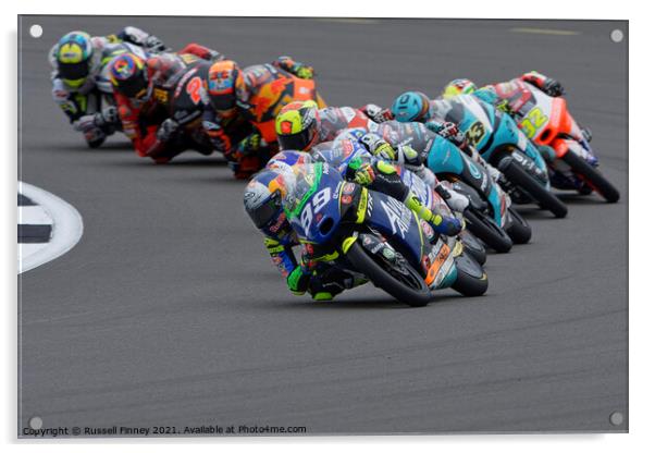 British Moto GP 2021Silverstone: MOTO 3  Acrylic by Russell Finney