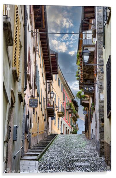 Connobio Street, Lake Maggiore, Italy Acrylic by Stuart Wyatt