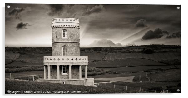 Clavell Tower, Kimmeridge, Dorset Acrylic by Stuart Wyatt