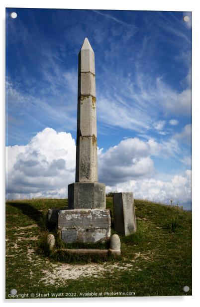 The Obelisk, Ulwell, Swanage Acrylic by Stuart Wyatt