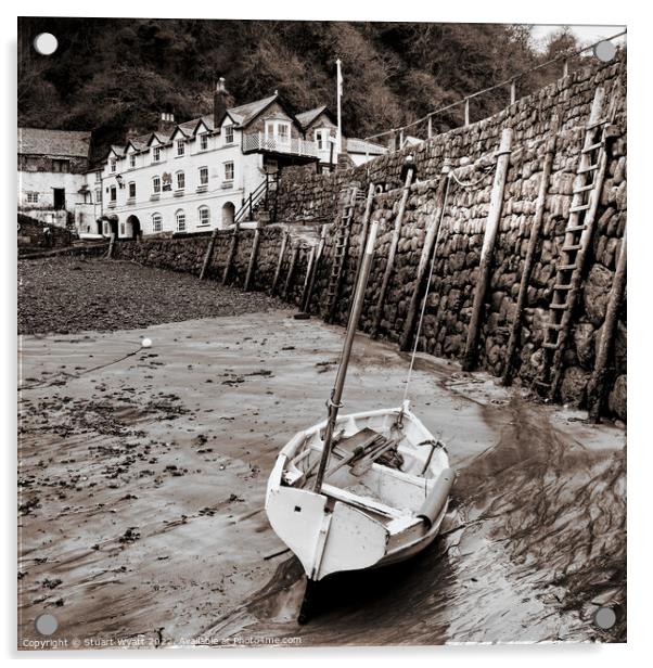 Clovelly Harbour, North Devon Acrylic by Stuart Wyatt