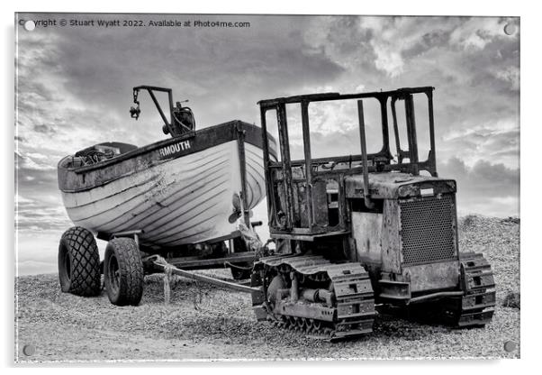 Norfolk Beach Fishing Boat Acrylic by Stuart Wyatt