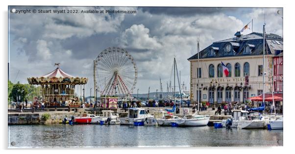 Honfleur: Hotel de Ville Acrylic by Stuart Wyatt