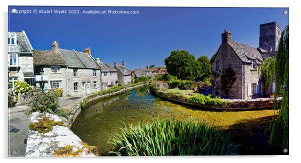 Swanage Mill Pond Acrylic by Stuart Wyatt