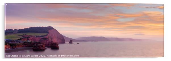 Peaceful Sunrise Panorama Acrylic by Stuart Wyatt