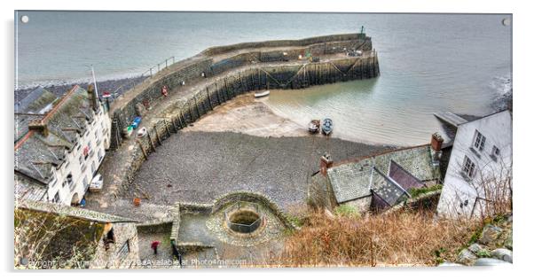 Clovelly Harbour, Devon Acrylic by Stuart Wyatt